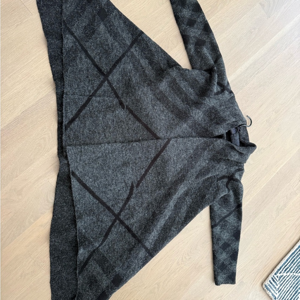 Patrizia Luca Charcoal and Black Poncho